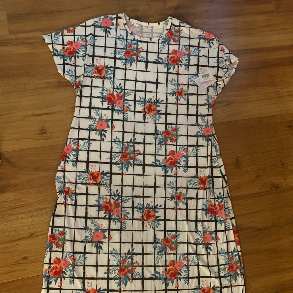 White patterned Maria long dress